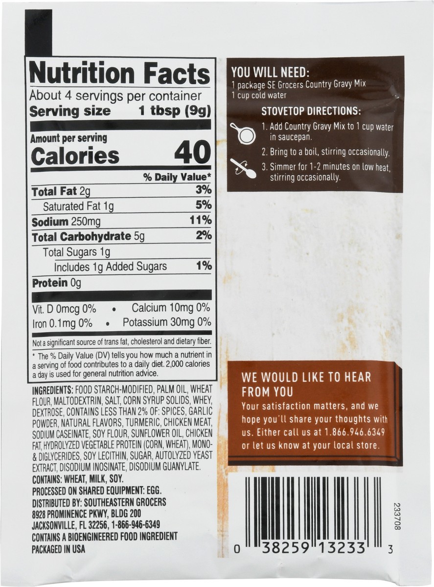 slide 14 of 14, SE Grocers Country Gravy Mix, 1.2 oz