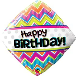 Birthday Chevron Patterns 18 Foil balloon