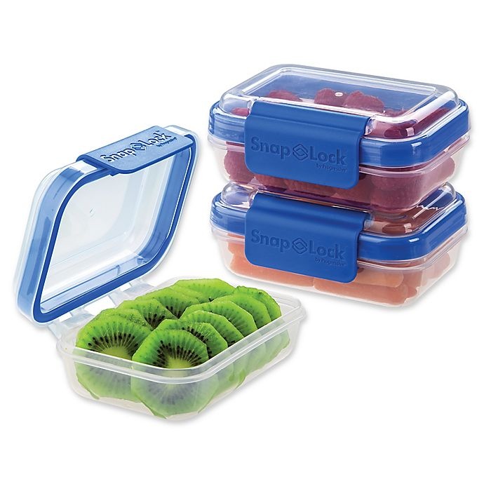 Progressive SnapLock 1-Cup Rectangular Food Storage Container - Blue 3 ct