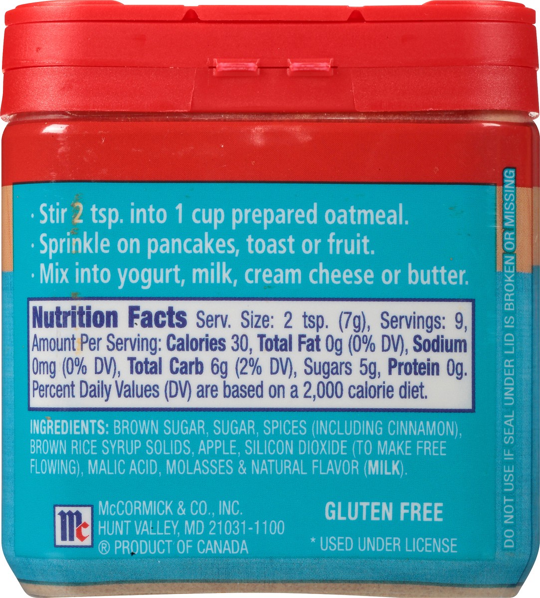 slide 10 of 10, McCormick Good Morning Apple Cinnamon Breakfast Seasoning 2.22 oz. Bottle, 2.22 oz