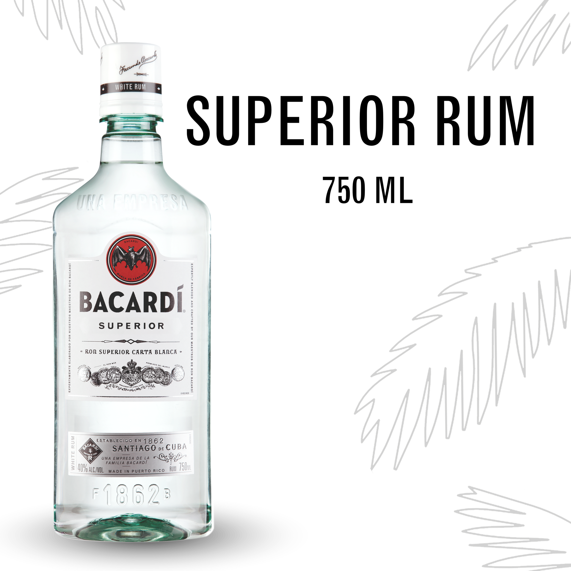 slide 2 of 5, Bacardi Rum 750 ml, 750 ml