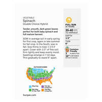 slide 3 of 5, Burpee Spinach Double Choice Hybrid Seeds, 1 ct