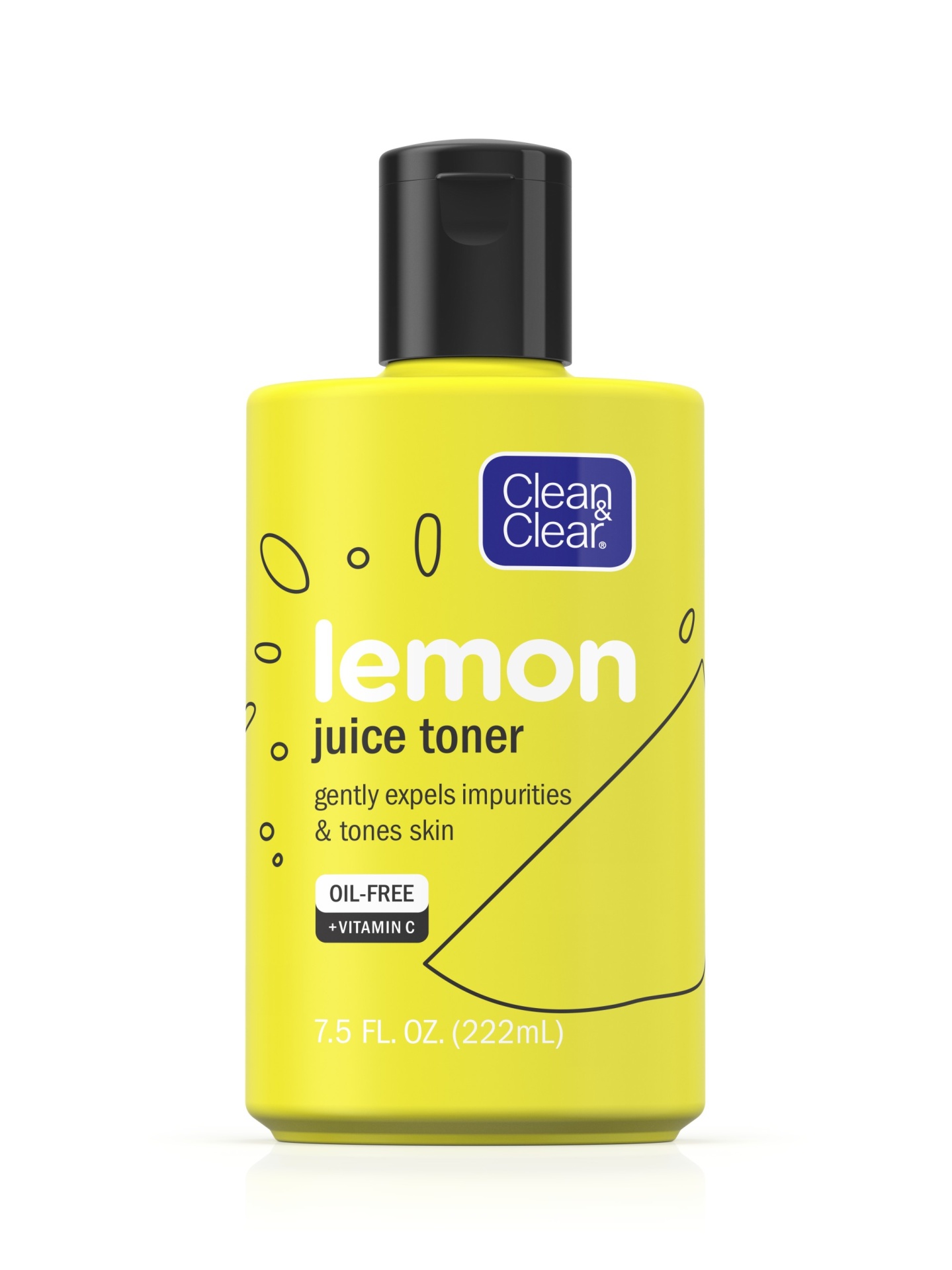 Clean & Clear Brightening Lemon Juice Facial Toner with Vitamin C and