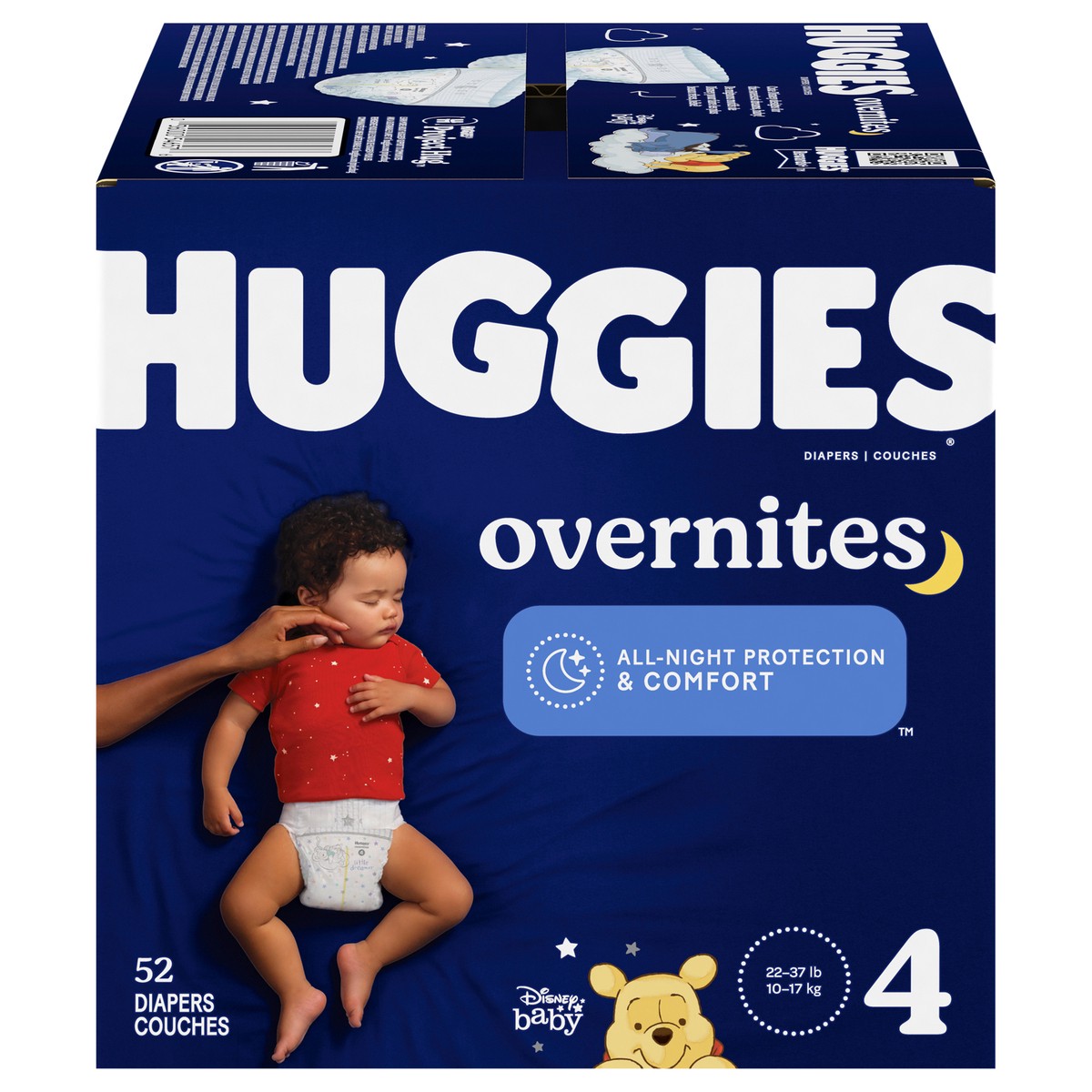 slide 1 of 1, Huggies Overnites Nighttime Baby Diapers, Size 4, 52 Ct, 52 ct