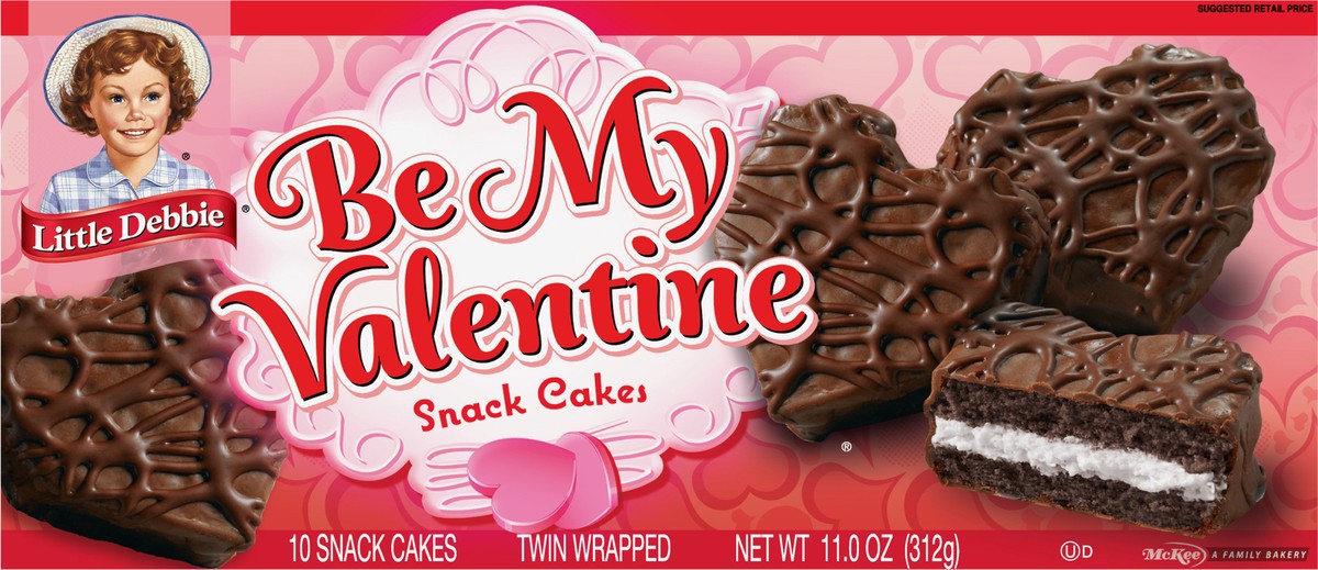 slide 7 of 14, Little Debbie Snack Cakes, Little Debbie Family Pack Be My Valentine Cakes (choc), 10 ct