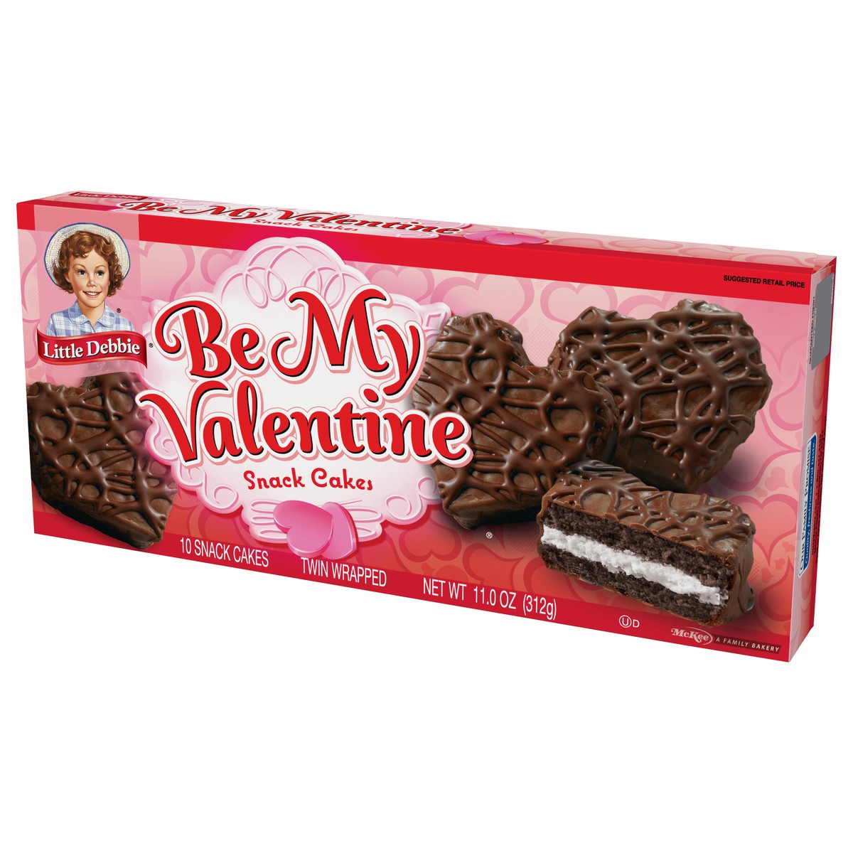 slide 5 of 14, Little Debbie Snack Cakes, Little Debbie Family Pack Be My Valentine Cakes (choc), 10 ct