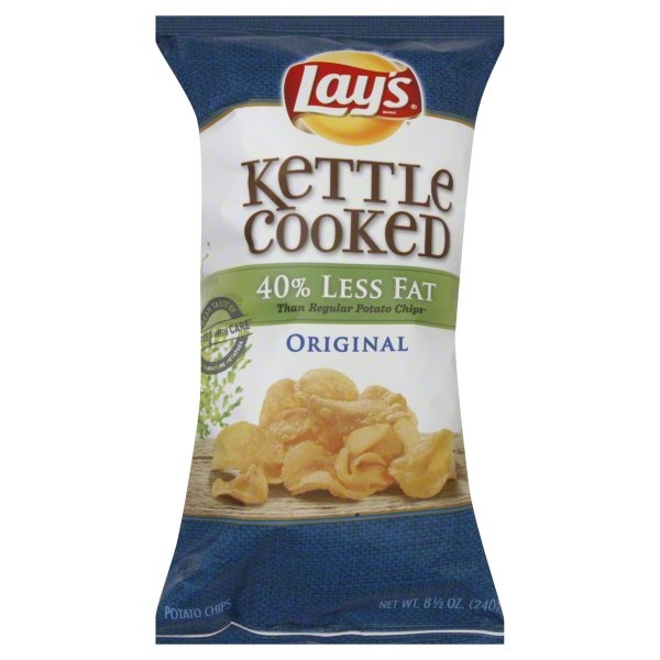 slide 1 of 1, Lay's Chips Kettle Cooked Original Reduced Fat, 8.5 oz