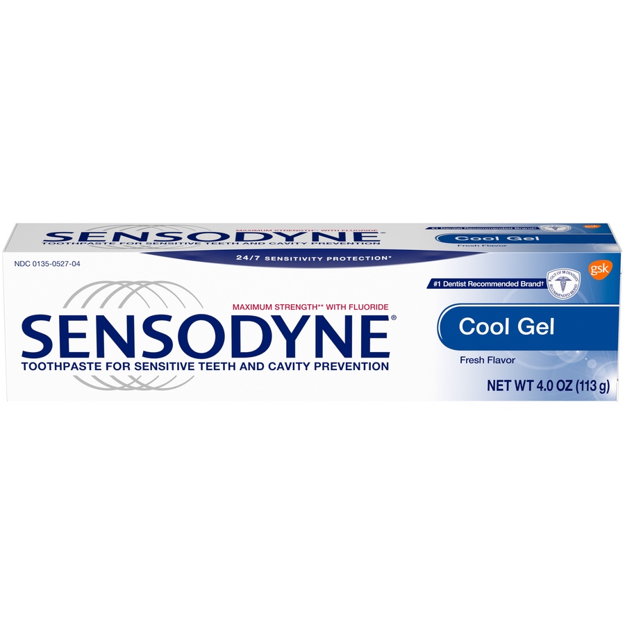 slide 1 of 1, Sensodyne Maximum Strength Toothpaste Cool Gel Fresh Flavor, 4 oz