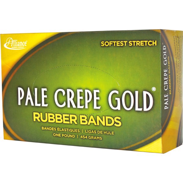 slide 4 of 9, Alliance Pale Crepe Gold Rubber Bands, Size 33, 3-1/2 x 1/8, 1 lb