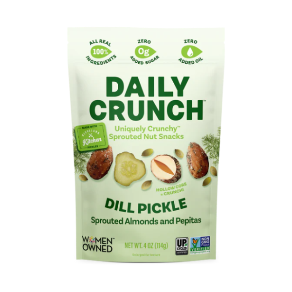 slide 1 of 1, Daily Crunch Dill Pickle Sprouted Almonds, 4 oz