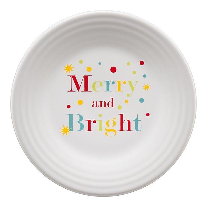 slide 1 of 2, Fiesta Merry and Bright'' Luncheon Plate - White'', 1 ct