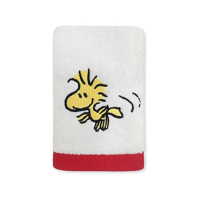 slide 1 of 1, Peanuts Fingertip Towel - White, 1 ct