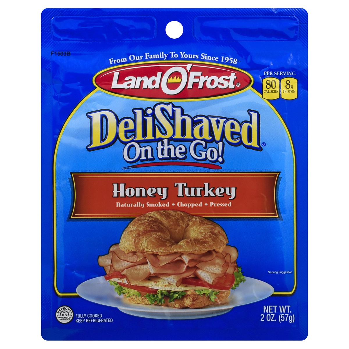 slide 1 of 6, Land O' Frost Turkey Honey Natural Hickory Smoked, 2 oz