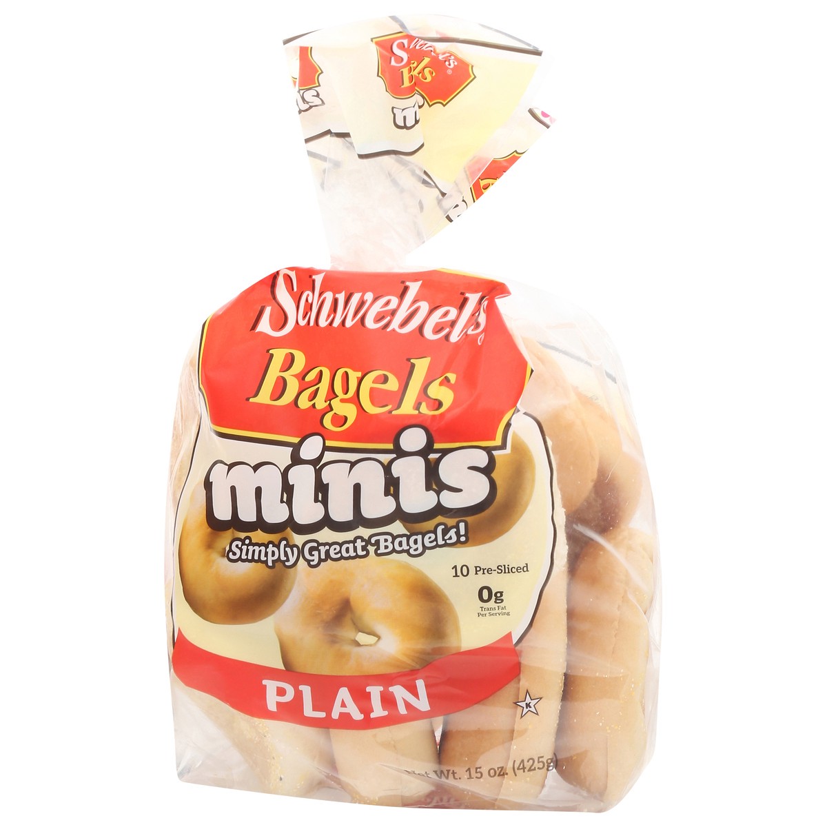 slide 8 of 14, Schwebel Mini Plain Bagels, 15 oz