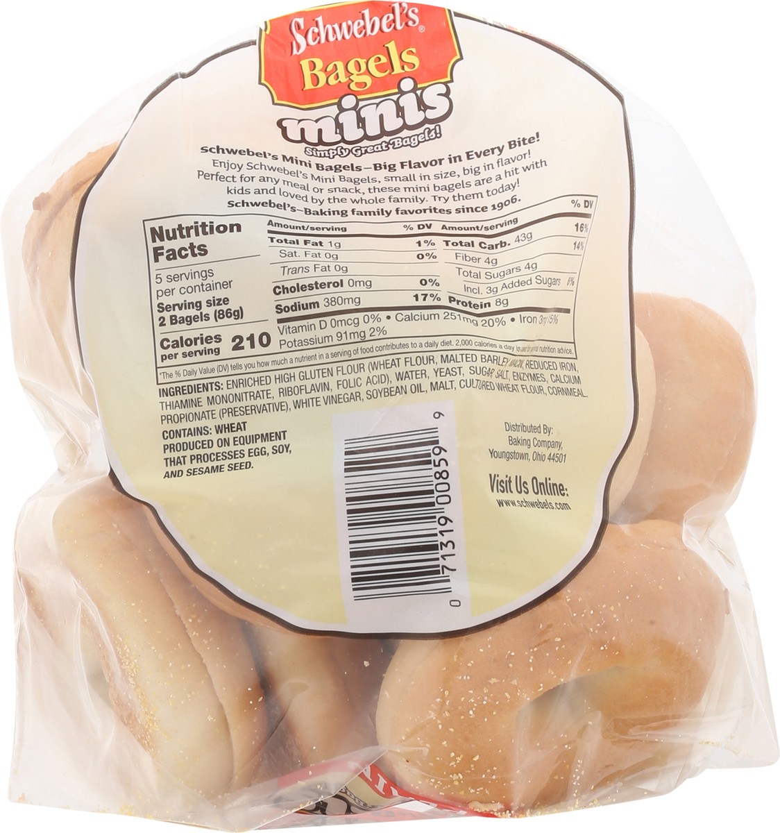 slide 13 of 14, Schwebel Mini Plain Bagels, 15 oz