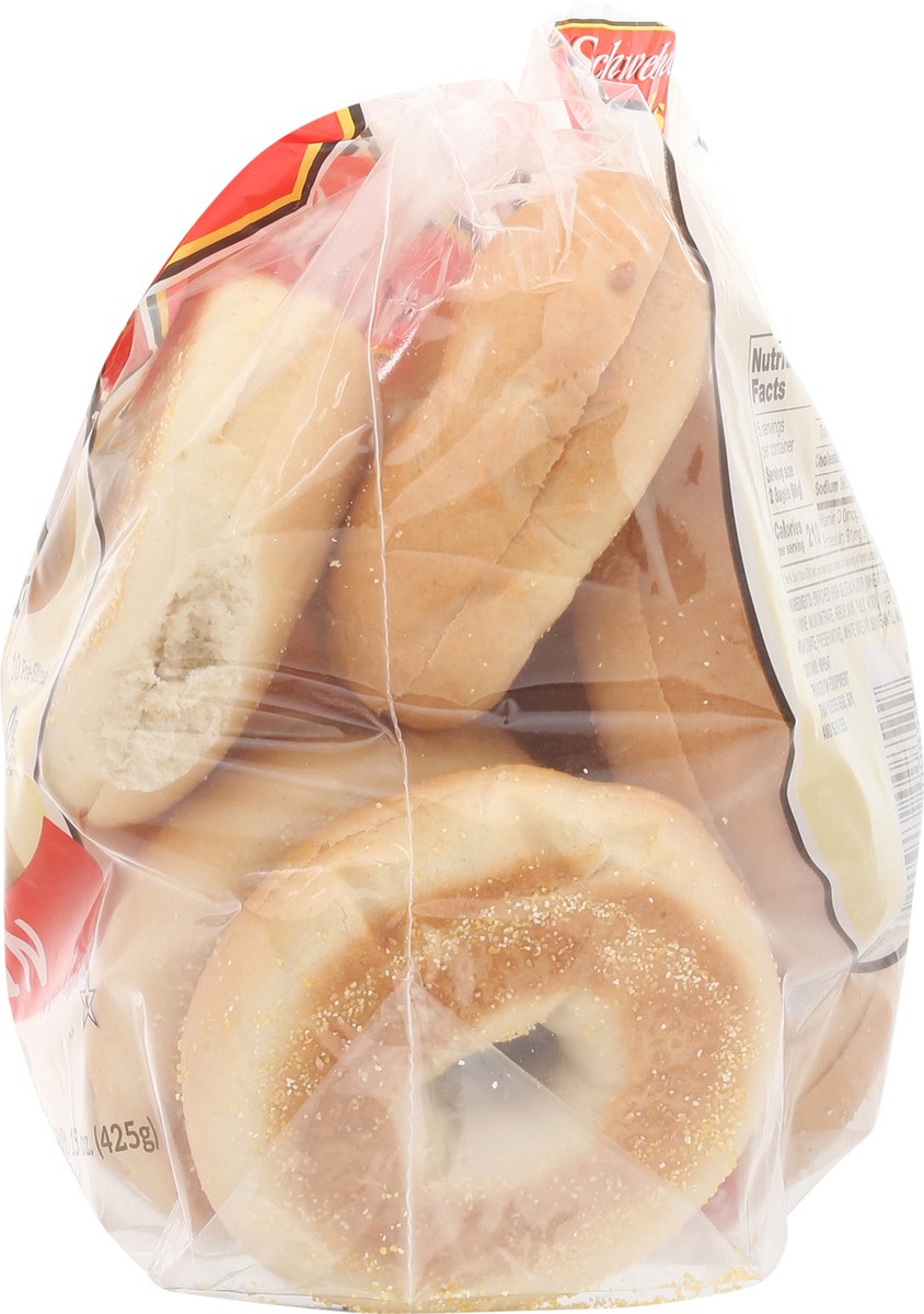 slide 6 of 14, Schwebel Mini Plain Bagels, 15 oz