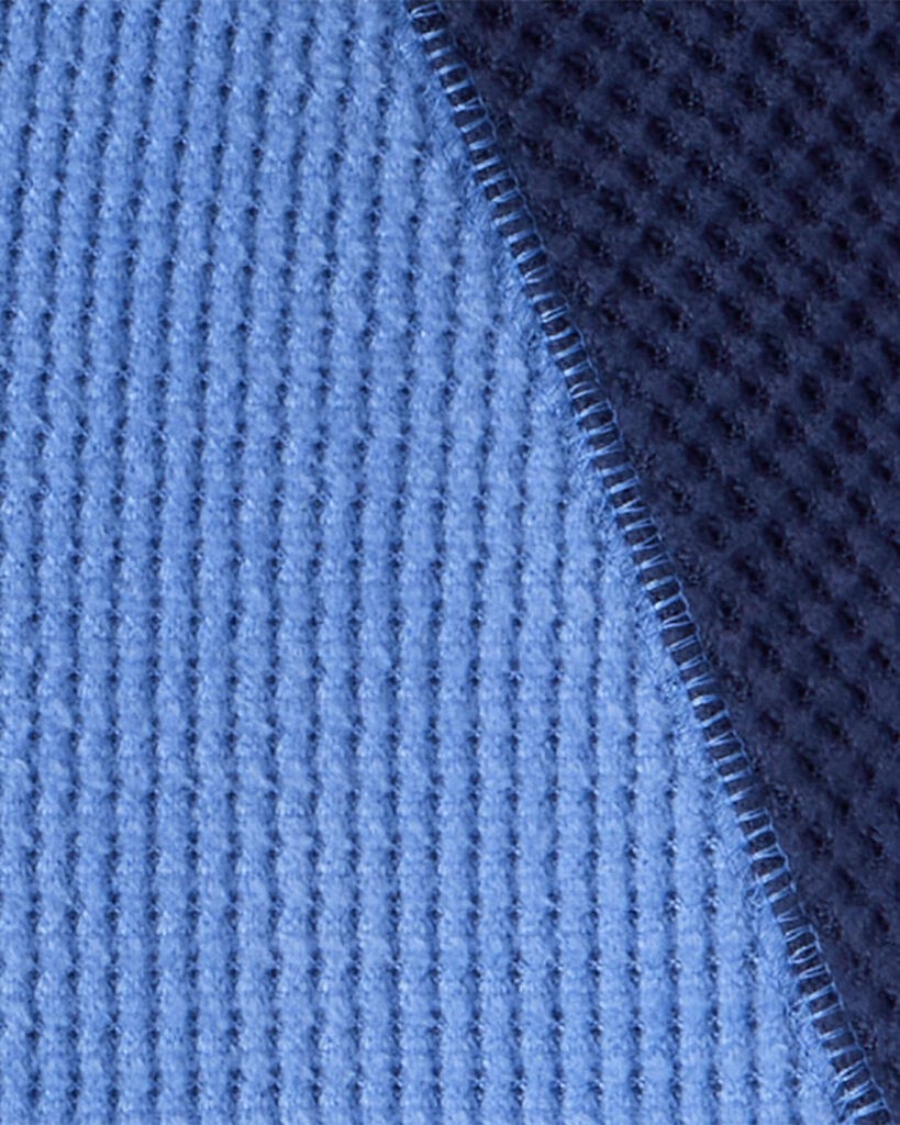 slide 2 of 2, Oshkosh Boys Waffle Knit Color Block Hoodie - Blue Blue 12, 1 ct