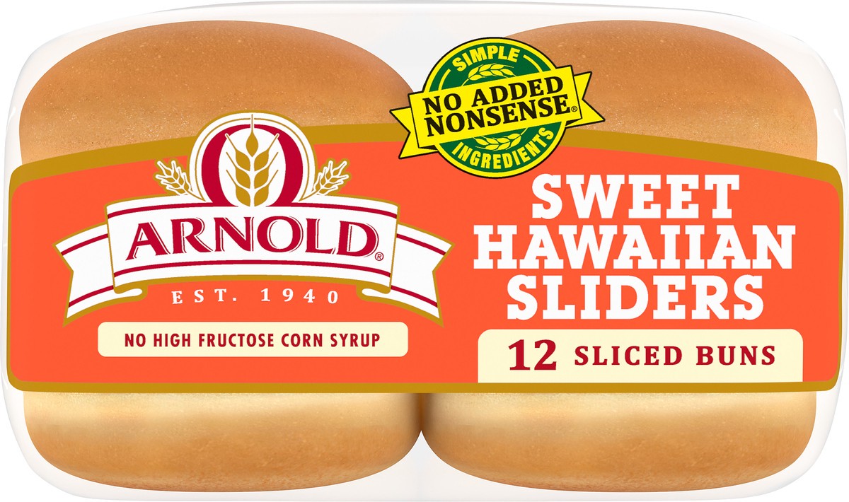 slide 10 of 10, Arnold Sweet Hawaiian Sli Buns, 15 oz