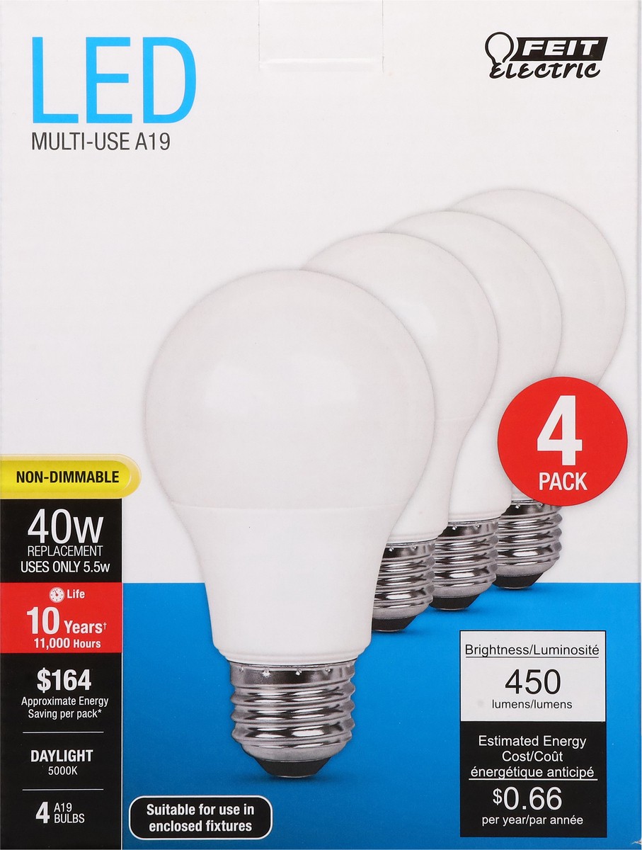 slide 13 of 16, Feit Electric 60 Watts LED Daylight Bulbs 4 ea, 4 ct