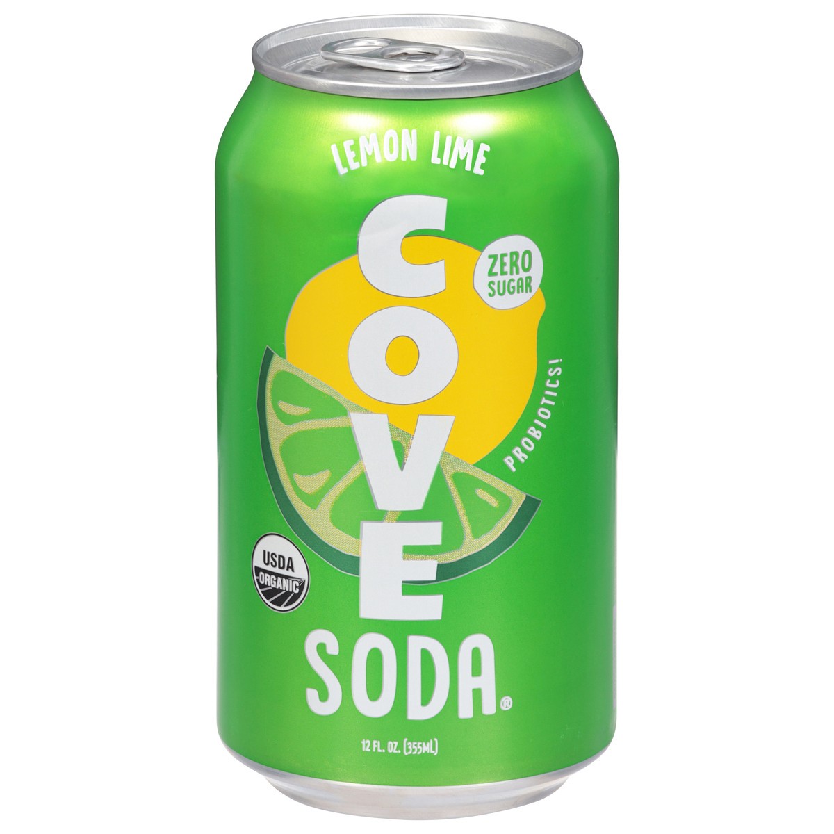 slide 3 of 4, Cove Soda Gut Healthy Lemon Lime - 12 FZ, 12 fl oz