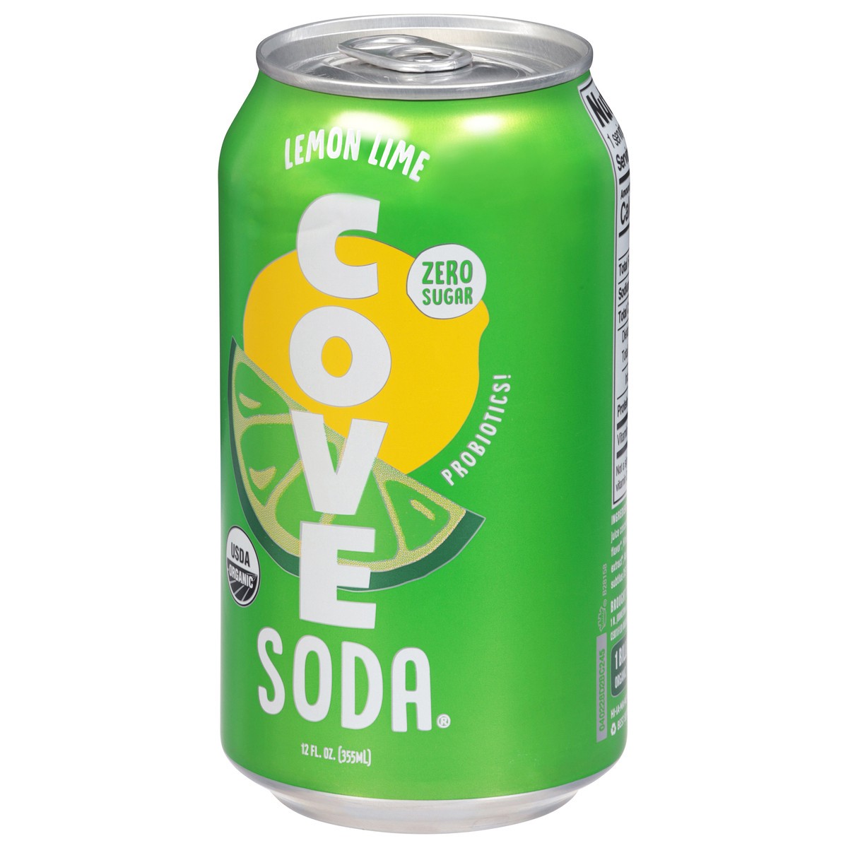 slide 2 of 4, Cove Soda Gut Healthy Lemon Lime - 12 FZ, 12 fl oz