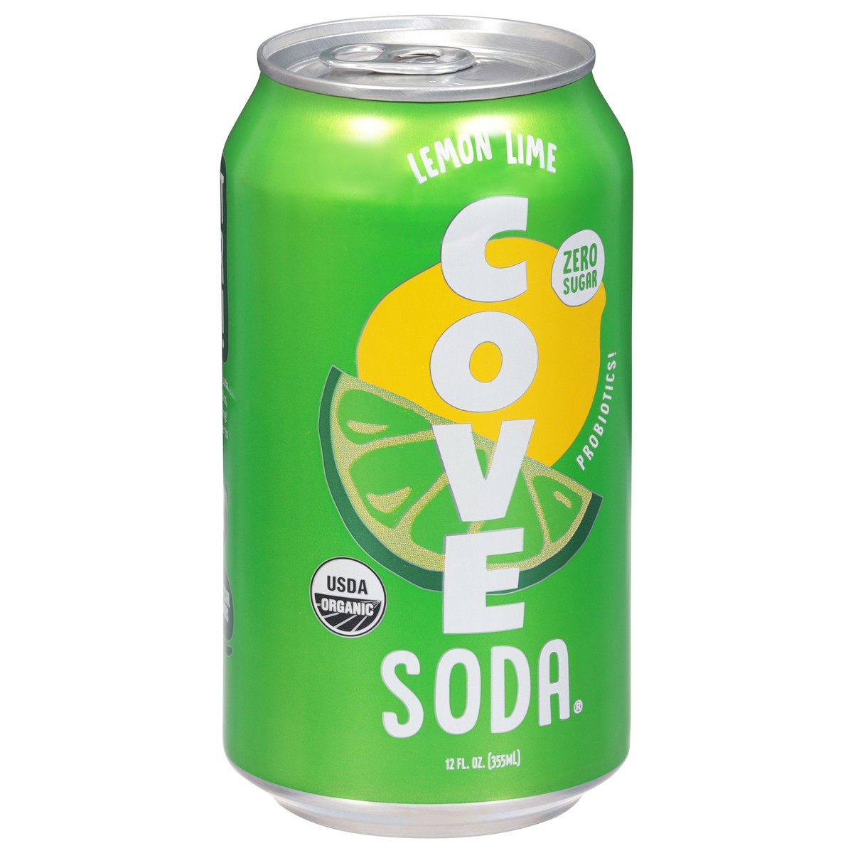 slide 4 of 4, Cove Soda Gut Healthy Lemon Lime - 12 FZ, 12 fl oz