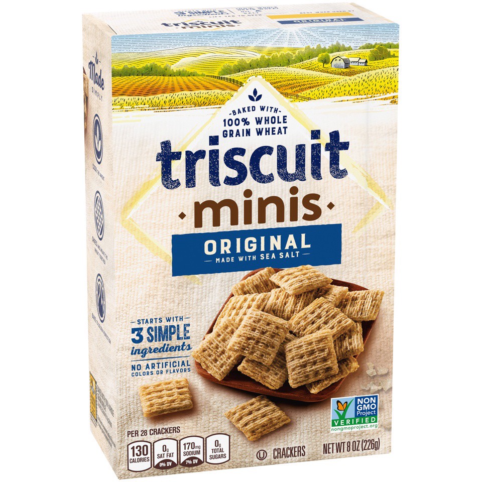 slide 6 of 8, Triscuit Minis Original Crackers, 8 oz