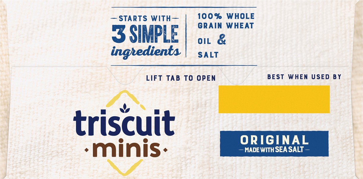 slide 9 of 9, Triscuit Minis Original Whole Grain Wheat Crackers, Vegan Crackers, 8 oz, 8 oz