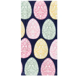 Meijer Corporate Seasonal Easter Reflective Floral Eggs Fiber Reactive Kitchen Towel, 16 in x 25 in