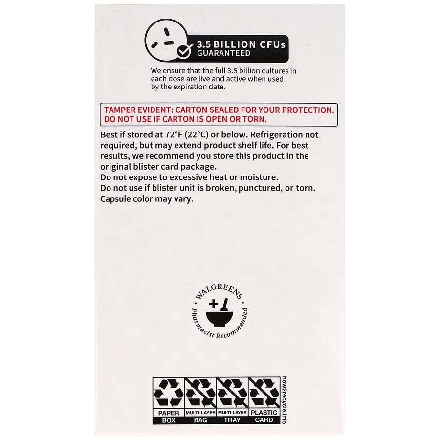 slide 3 of 5, Walgreens Free & Pure Probiotic 10 Billion Active Cultures Capsules, 60 ct