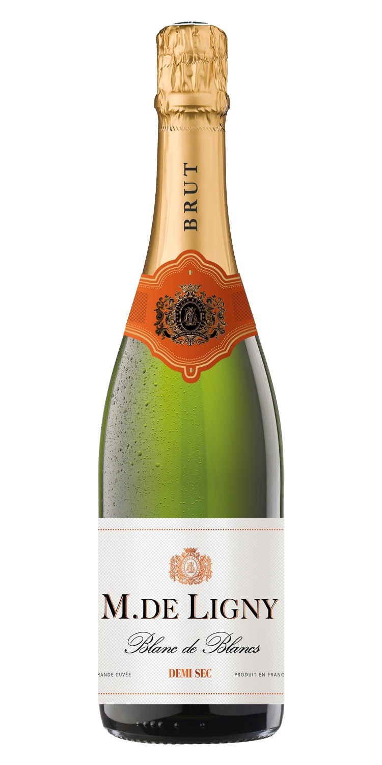 slide 1 of 1, M De Ligny Demi-Sec Blanc de Blancs, 750 ml