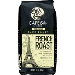 H-E-B Cafe Ole Whole Bean French Roast Dark Roast Coffee - 12 oz