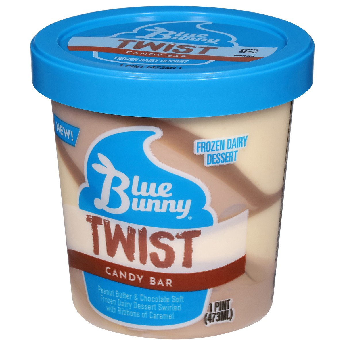 slide 2 of 12, Blue Bunny Twist Candy Bar Frozen Dessert, 16 fl oz Pint, 1 pint
