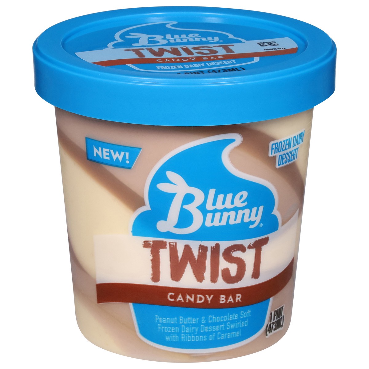 slide 9 of 12, Blue Bunny Twist Candy Bar Frozen Dessert, 16 fl oz Pint, 1 pint