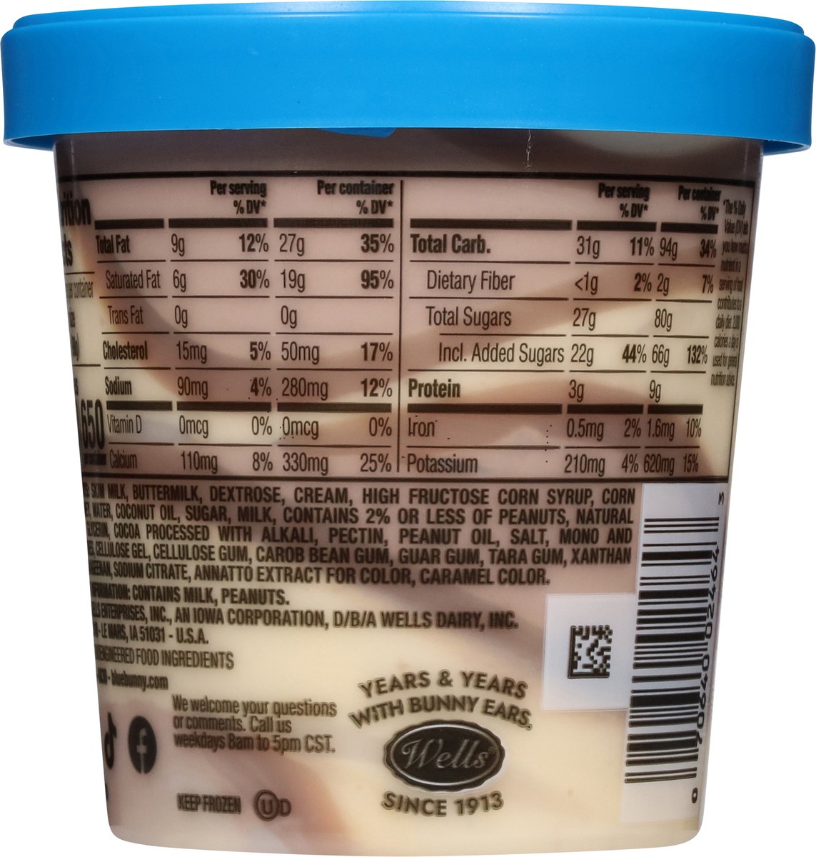 slide 5 of 12, Blue Bunny Twist Candy Bar Frozen Dessert, 16 fl oz Pint, 1 pint