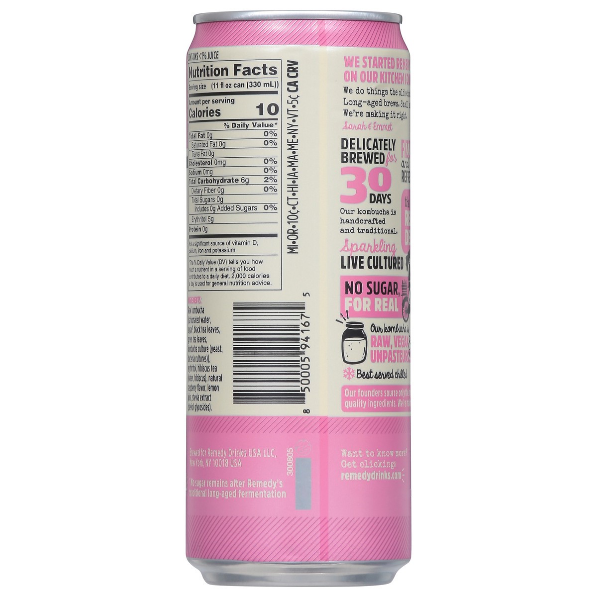 slide 3 of 13, Remedy Raspberry Lemonade Kombucha- 11 fl oz, 11 fl oz