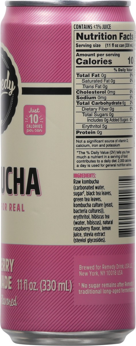 slide 13 of 13, Remedy Raspberry Lemonade Kombucha- 11 fl oz, 11 fl oz