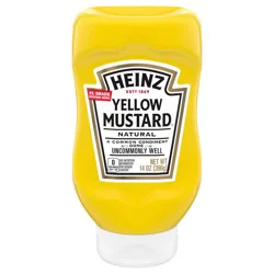 Heinz 100% Natural Yellow Mustard, 14 oz Bottle