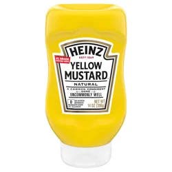 Heinz 100% Natural Yellow Mustard, 14 oz Bottle