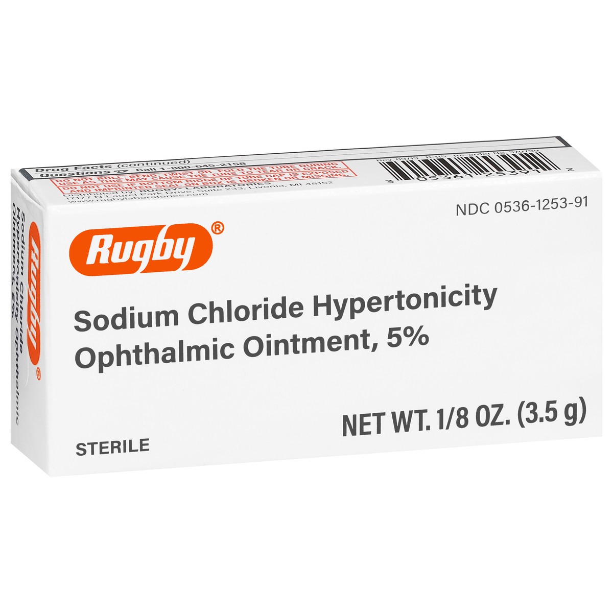 slide 11 of 13, Rugby Sodium Chloride Hypertonicity Ophthalmic Ointment 0.125 oz, 0.12 oz