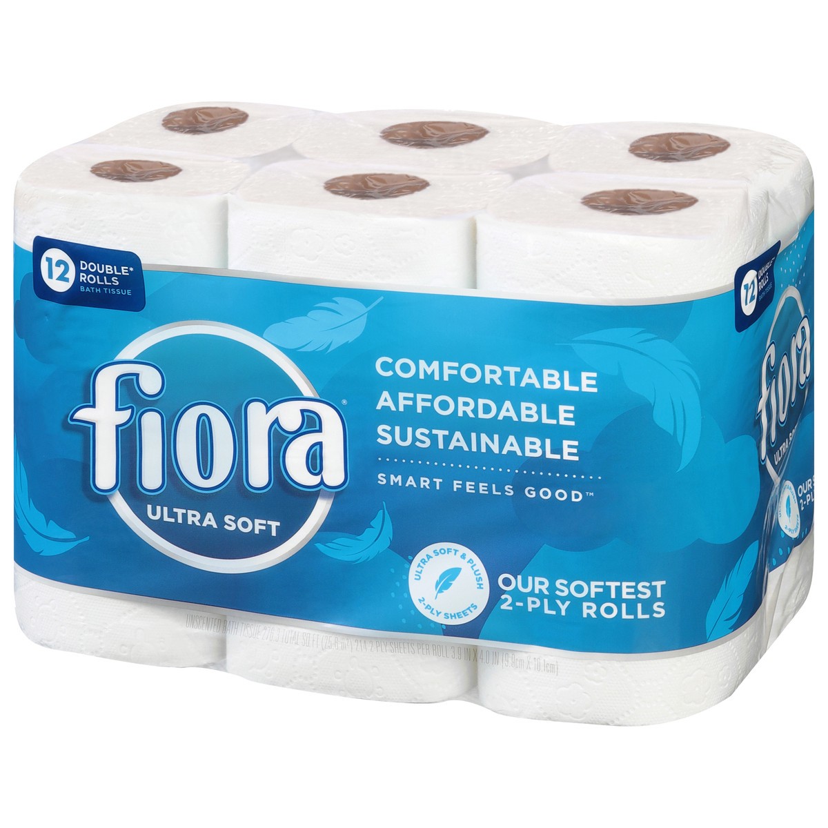 slide 8 of 9, Fiora 2-Ply Double Rolls Ultra Soft Unscented Bath Tissue 12 ea, 12 ct