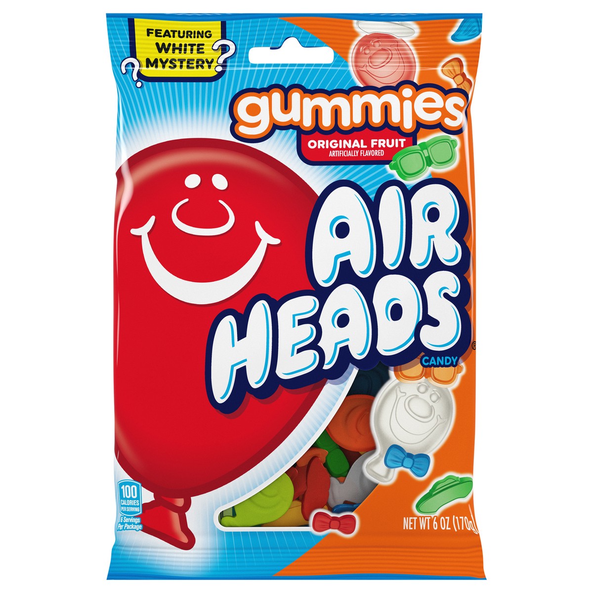 slide 1 of 3, Airheads Gummies Candy Peg Bag, Fruit flavored, 6 Ounce, 6 oz