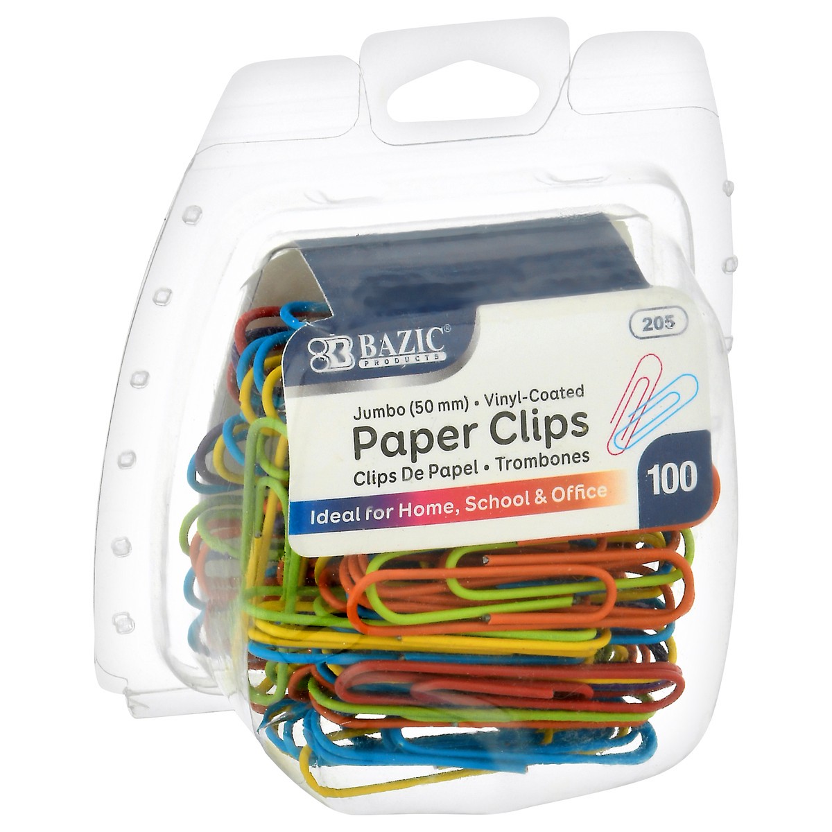 slide 3 of 11, Bazic Vinyl-Coated Jumbo Paper Clips 100 ea, 100 ct