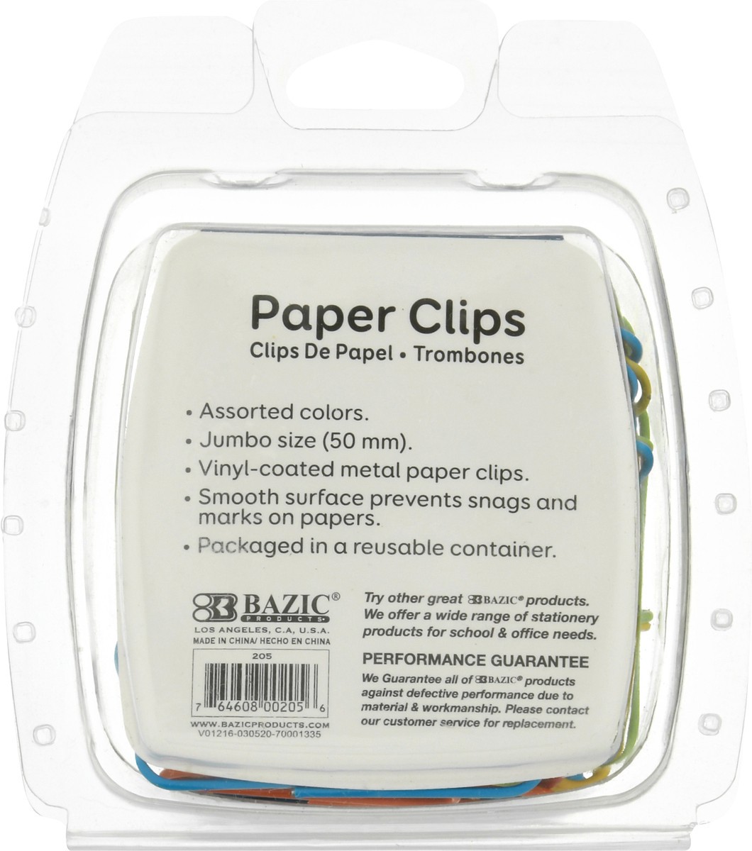 slide 4 of 11, Bazic Vinyl-Coated Jumbo Paper Clips 100 ea, 100 ct