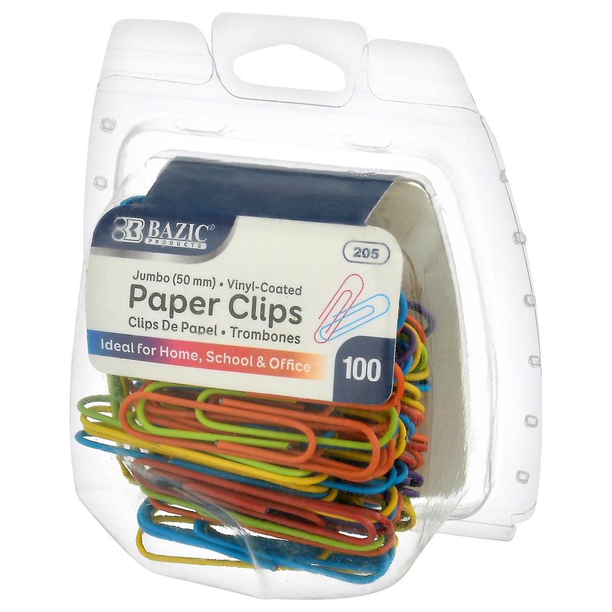 slide 7 of 11, Bazic Vinyl-Coated Jumbo Paper Clips 100 ea, 100 ct