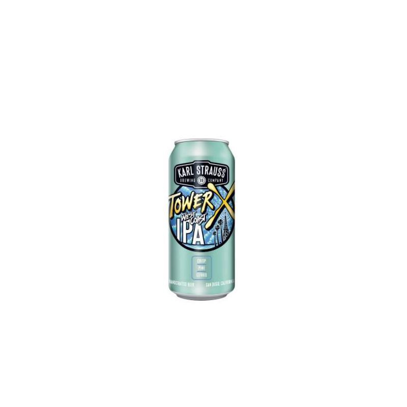 slide 1 of 1, Karl Strauss Brewing Company Tower X West Coast IPA - 6pk/ 16 fl oz Cans, 96 oz