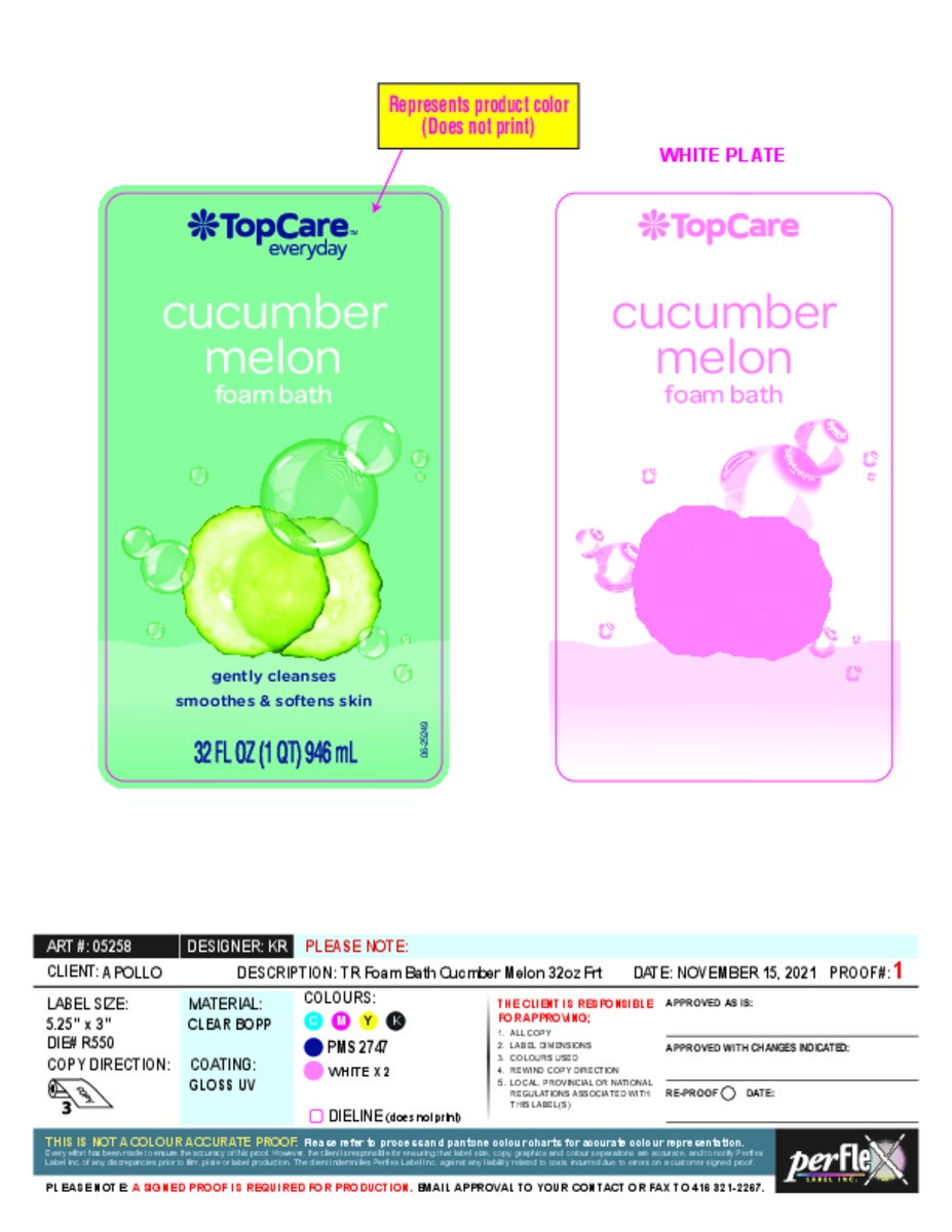 slide 14 of 15, TopCare Foam Bath, Cucumber Melon, 32 fl oz