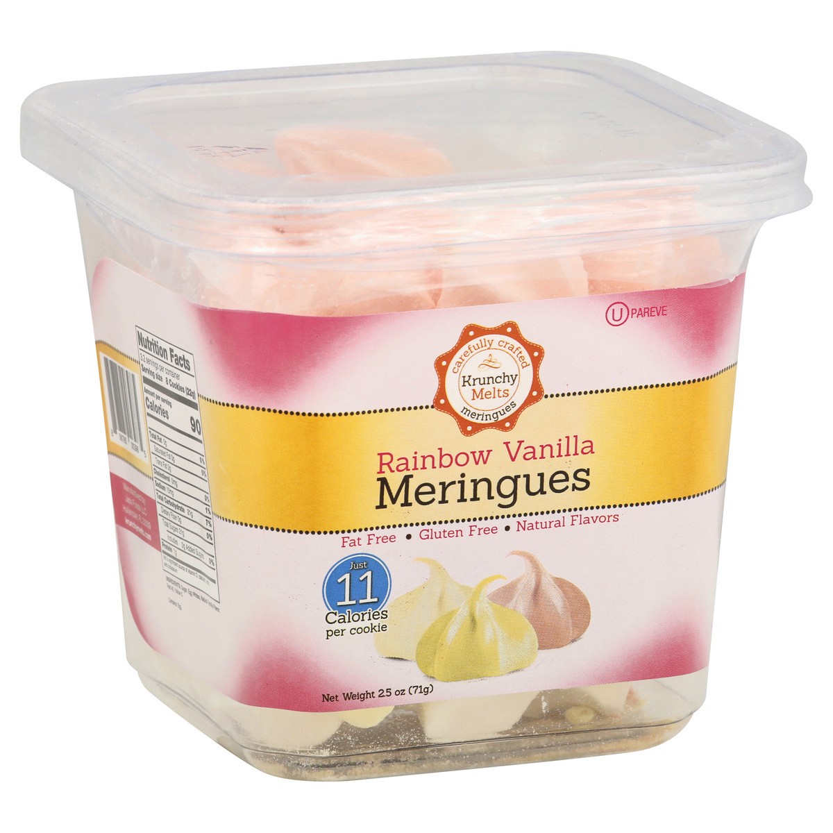 slide 8 of 10, Krunchy Melts Rainbow Vanilla Meringues 2.5 oz, 2.5 oz