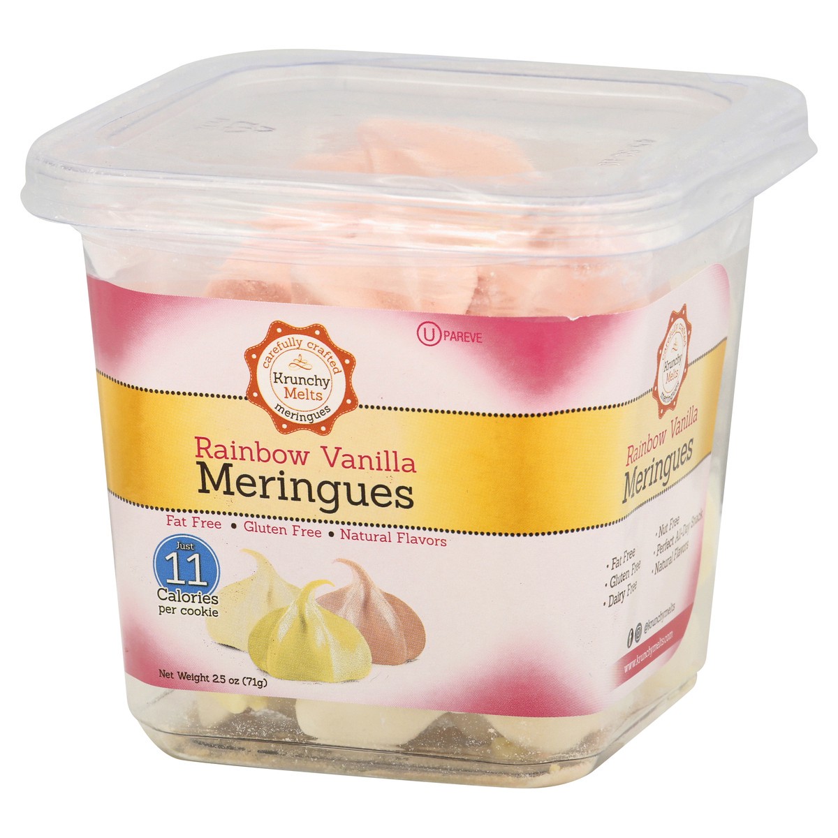 slide 5 of 10, Krunchy Melts Rainbow Vanilla Meringues 2.5 oz, 2.5 oz