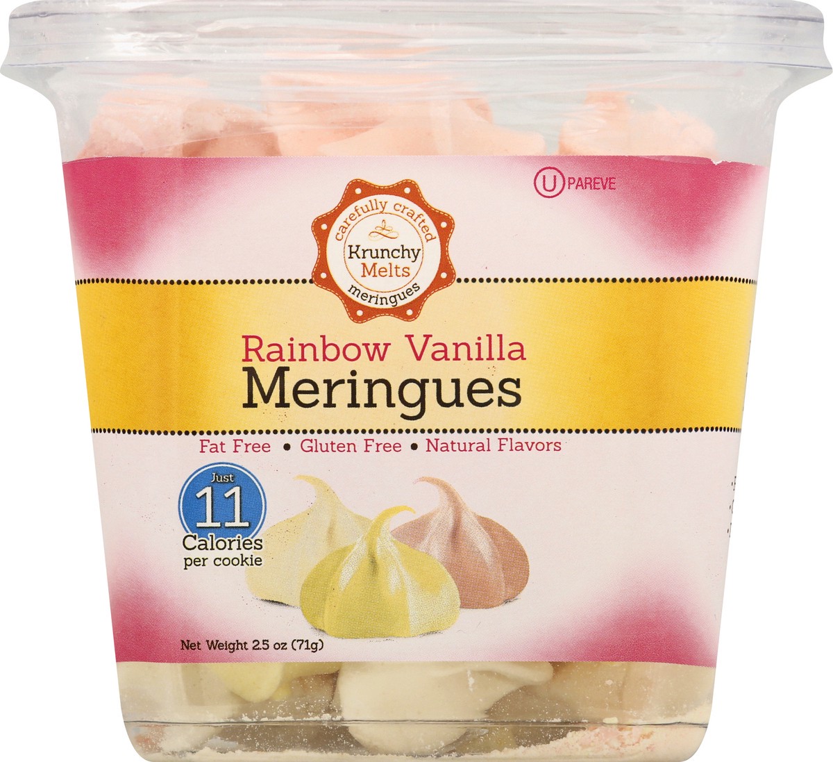 slide 7 of 10, Krunchy Melts Rainbow Vanilla Meringues 2.5 oz, 2.5 oz